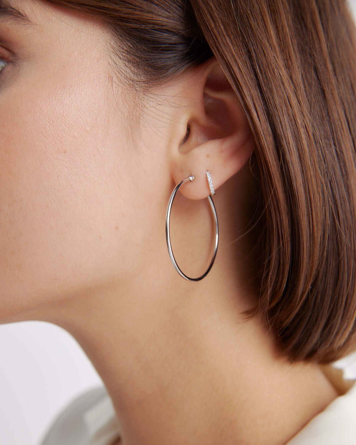 Silver Statement Hoops - One Size / Sterling Silver
