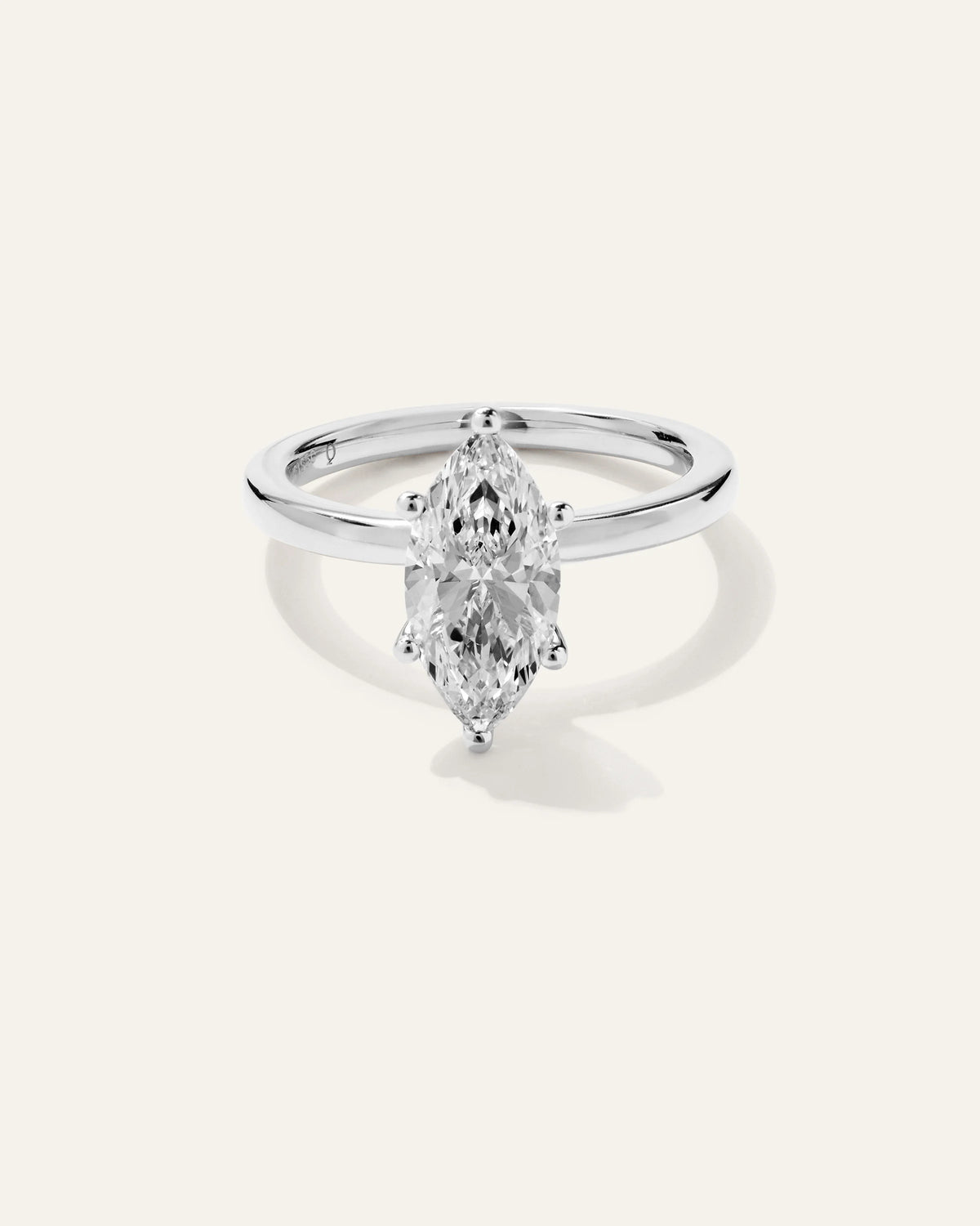 Lab Grown Diamond Marquise Comfort Fit Engagement Ring - 2ct - 4 / Yellow Gold