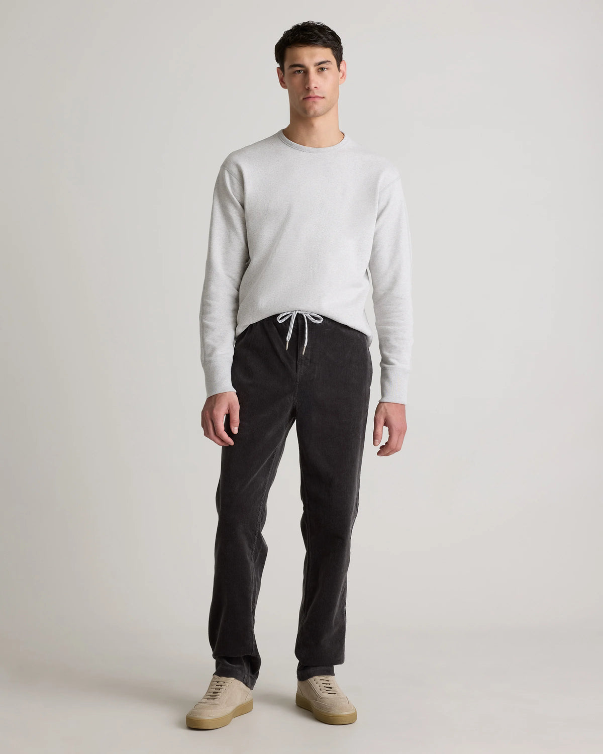 Organic Stretch Corduroy Drawstring Trousers - S / Storm Blue