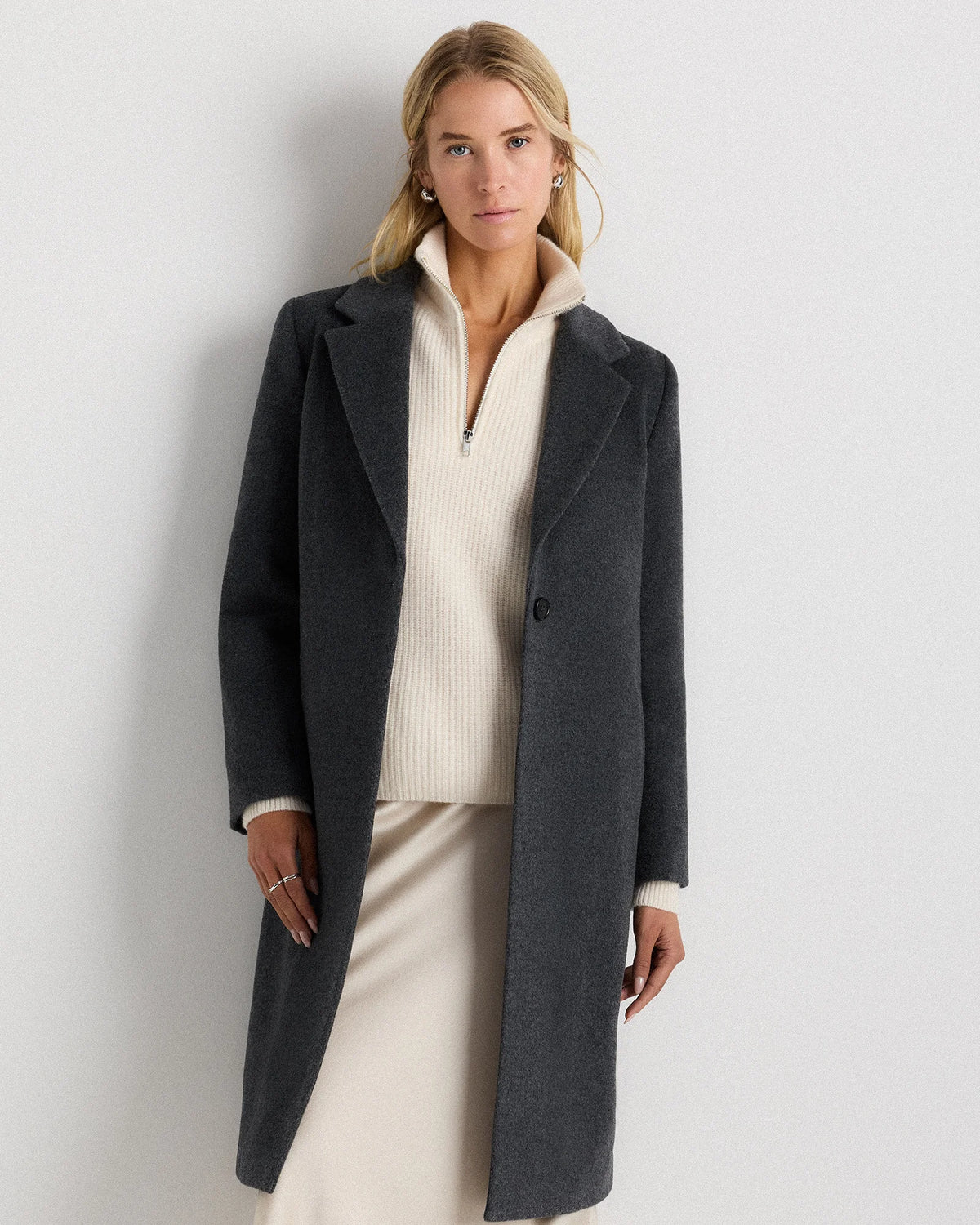 Wool Cashmere Blazer Coat - XS / Mocha Brown