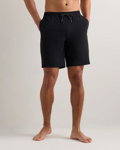 Italian Swim Trunks - 9" - S / Navy Palms