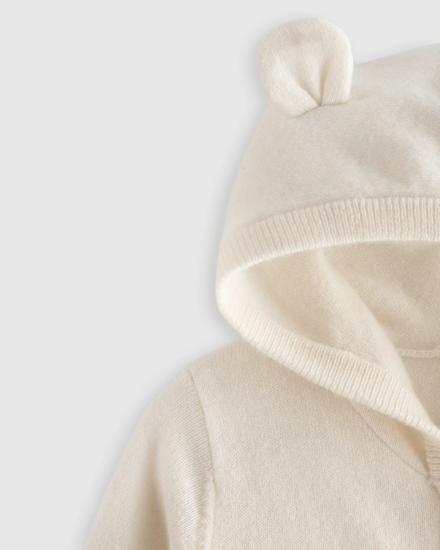 Washable Cashmere Hooded Cardigan - 0-3M / Oatmeal