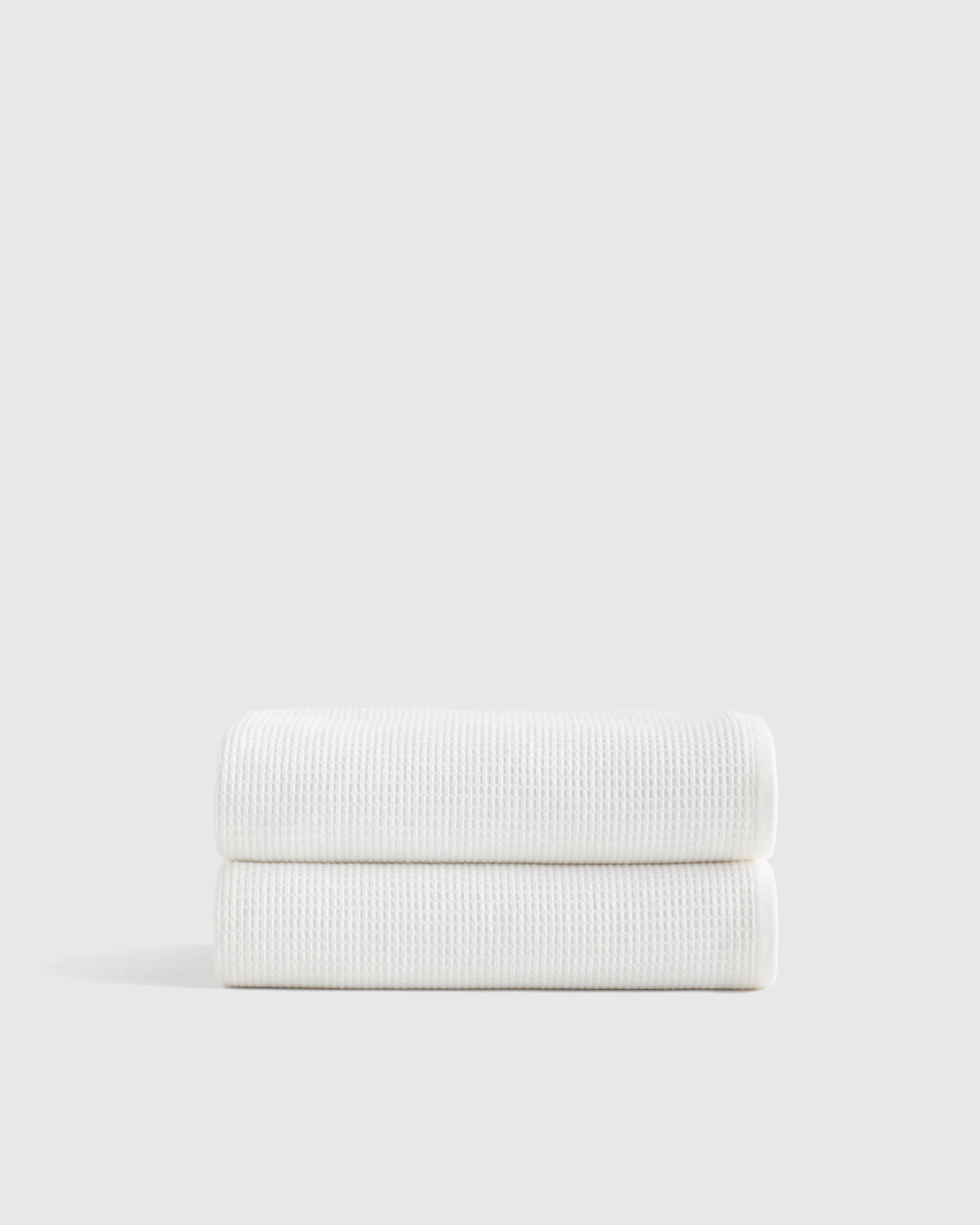 Turkish Waffle Terry Bath Towel (Set of 2) - One Size / White