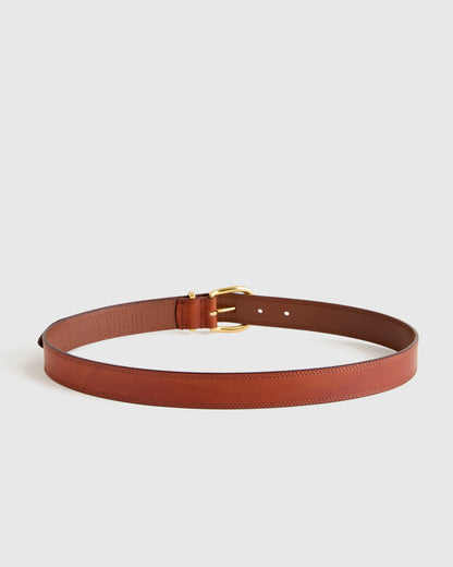 Allegra European Leather Belt - XS / Saddle