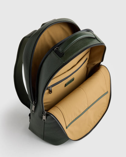 Excursion Italian Leather Laptop Backpack - One Size / Black