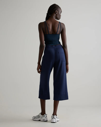 SuperSoft Fleece Cropped Wide Leg Pants - XS / Dried Fig