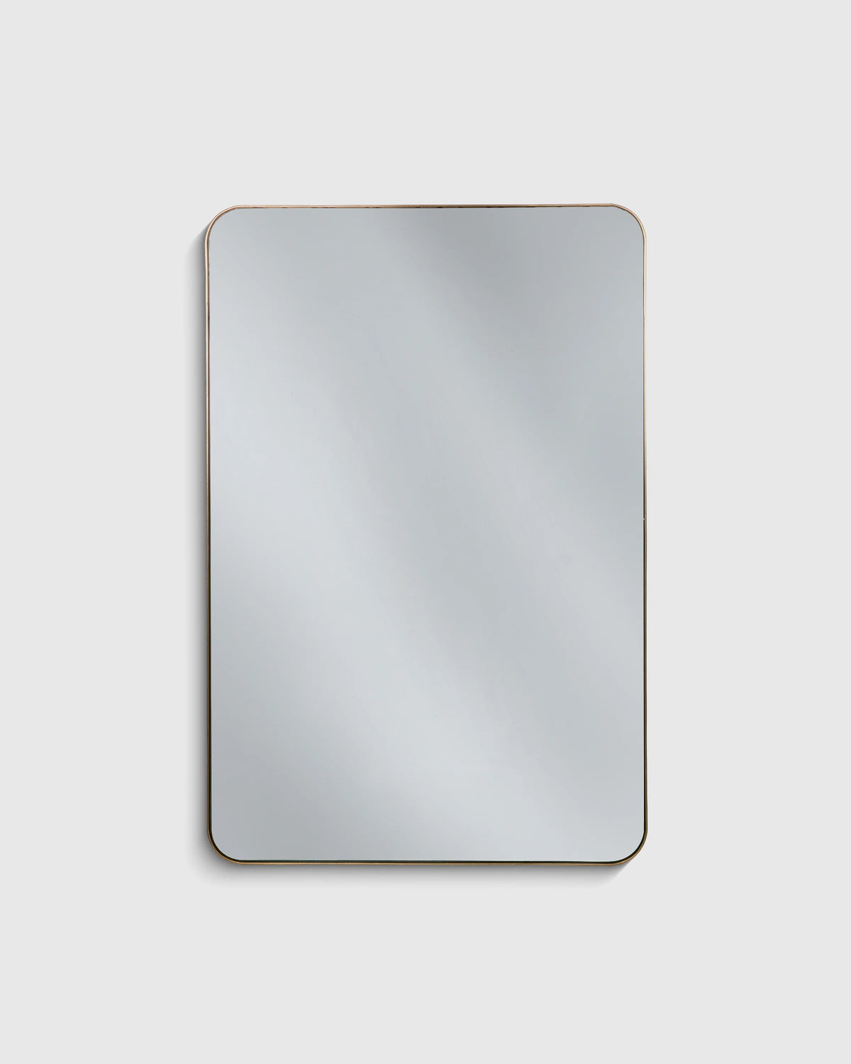 Rectangle Metal Framed Wall Mirror - One Size / Gold Metal Frame