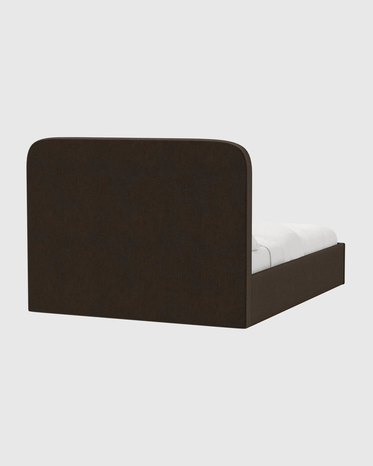 Curved Bed in Performance Velvet - Full / Walnut