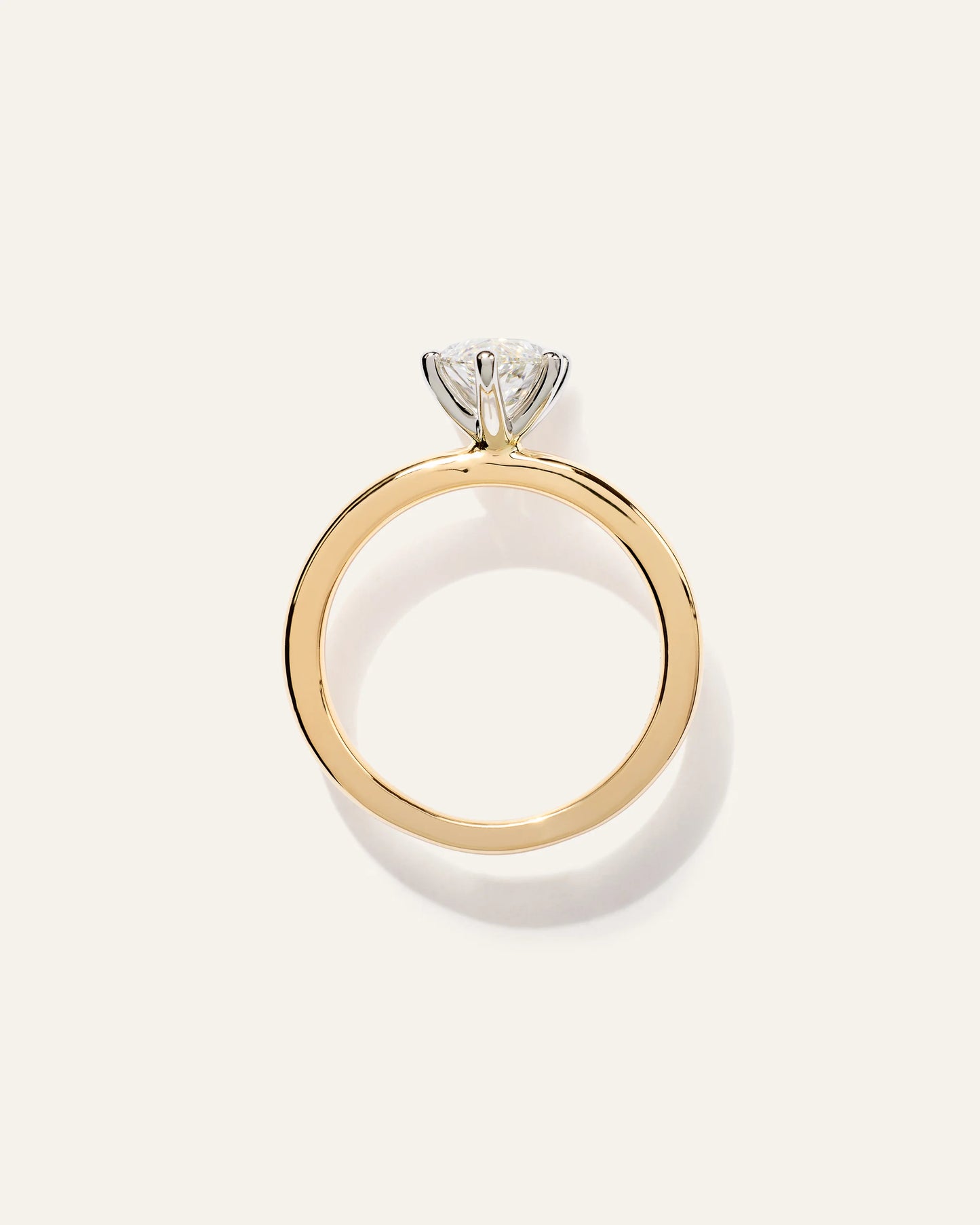 Lab Grown Diamond Marquise Comfort Fit Engagement Ring - 2ct - 4 / Yellow Gold