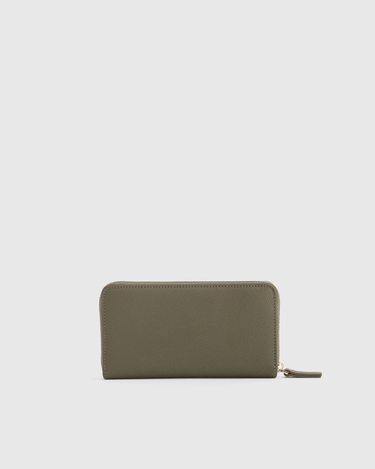 Italian Pebbled Leather Continental Wallet - One Size / Taupe
