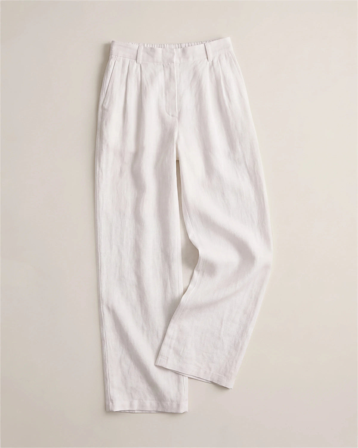 100% European Linen Pleated Trouser - 0 / Bayberry Olive