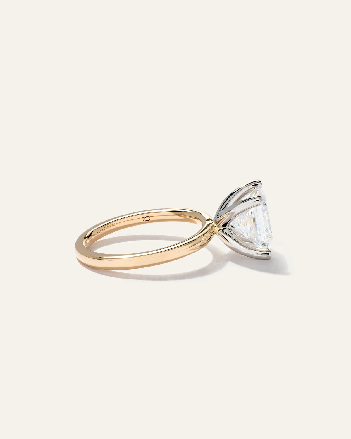 Lab Grown Diamond Princess Comfort Fit Engagement Ring - 3ct - 4 / Yellow Gold