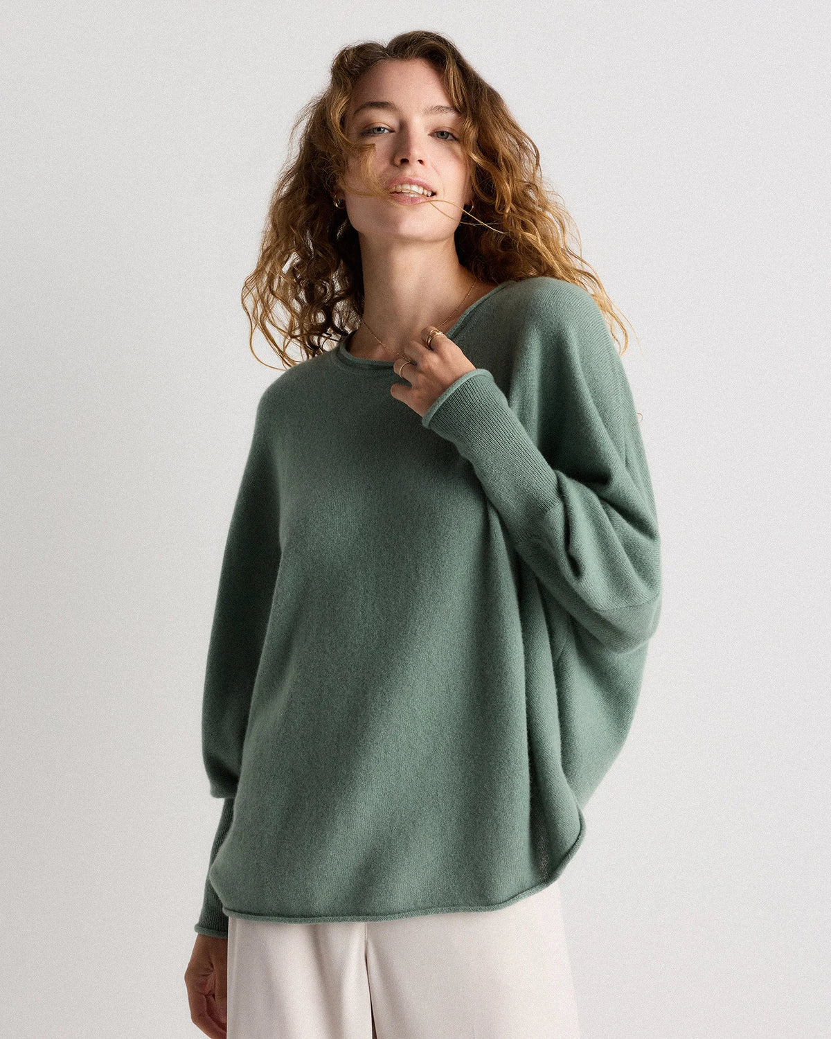 Mongolian Cashmere Batwing Sweater - S/M / Black
