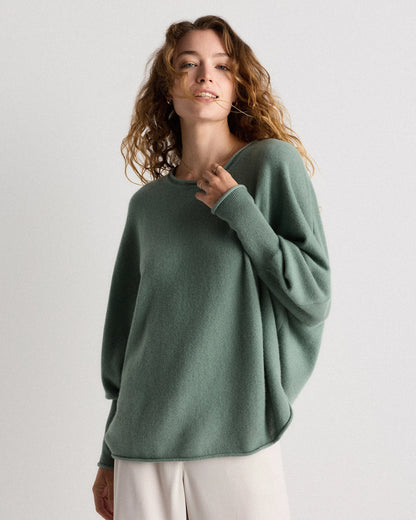 Mongolian Cashmere Batwing Sweater - S/M / Black