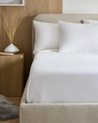 Luxury Organic Cotton Bed Blanket - Twin / White