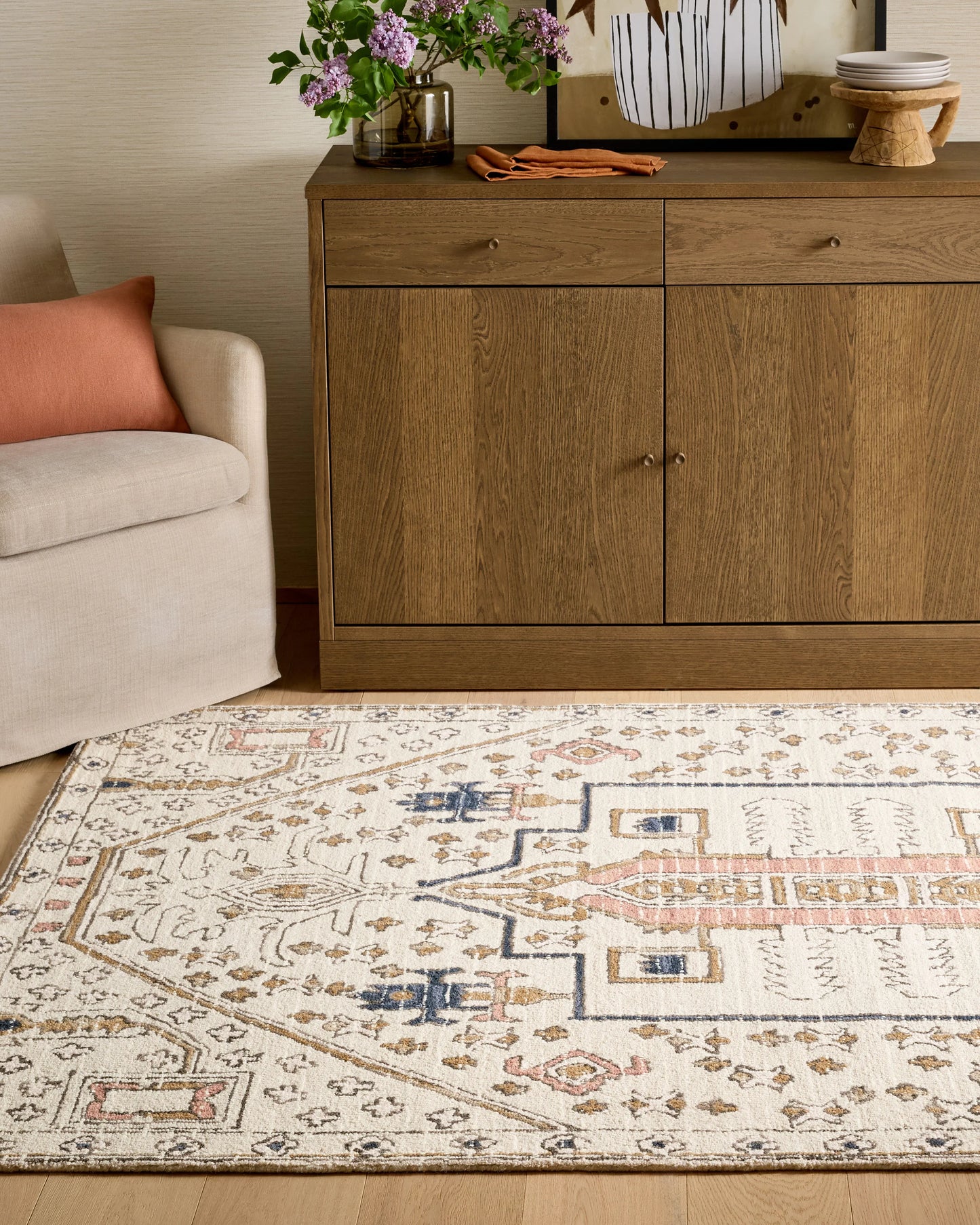Zadie Wool Rug - 5' x 8' / Beige