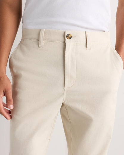 Organic Cotton Stretch Chino Pants - Straight - 30X30 / Stone