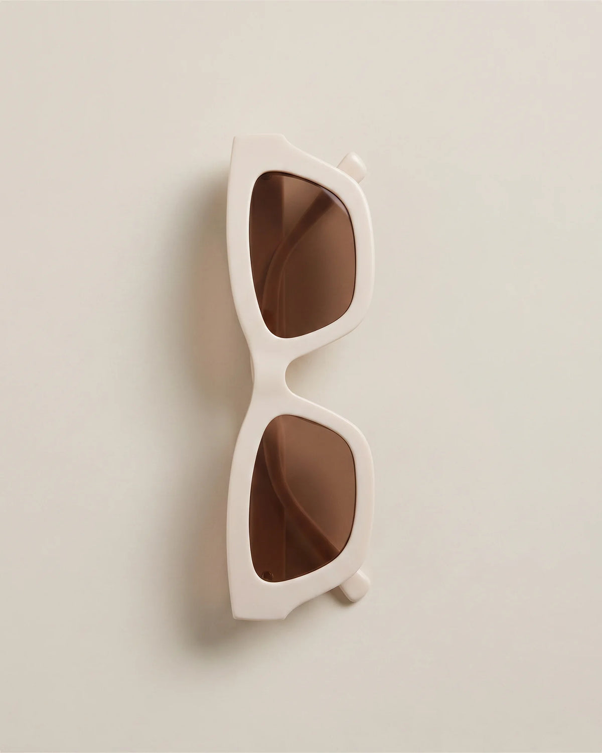 Jackie Polarized Acetate Sunglasses - One Size / Cream with Brown Lens