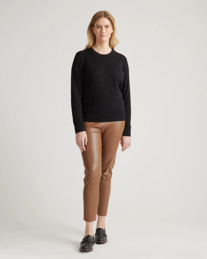 Lightweight Cotton Cashmere Crew Sweater - XS / Mountain Spring Blue