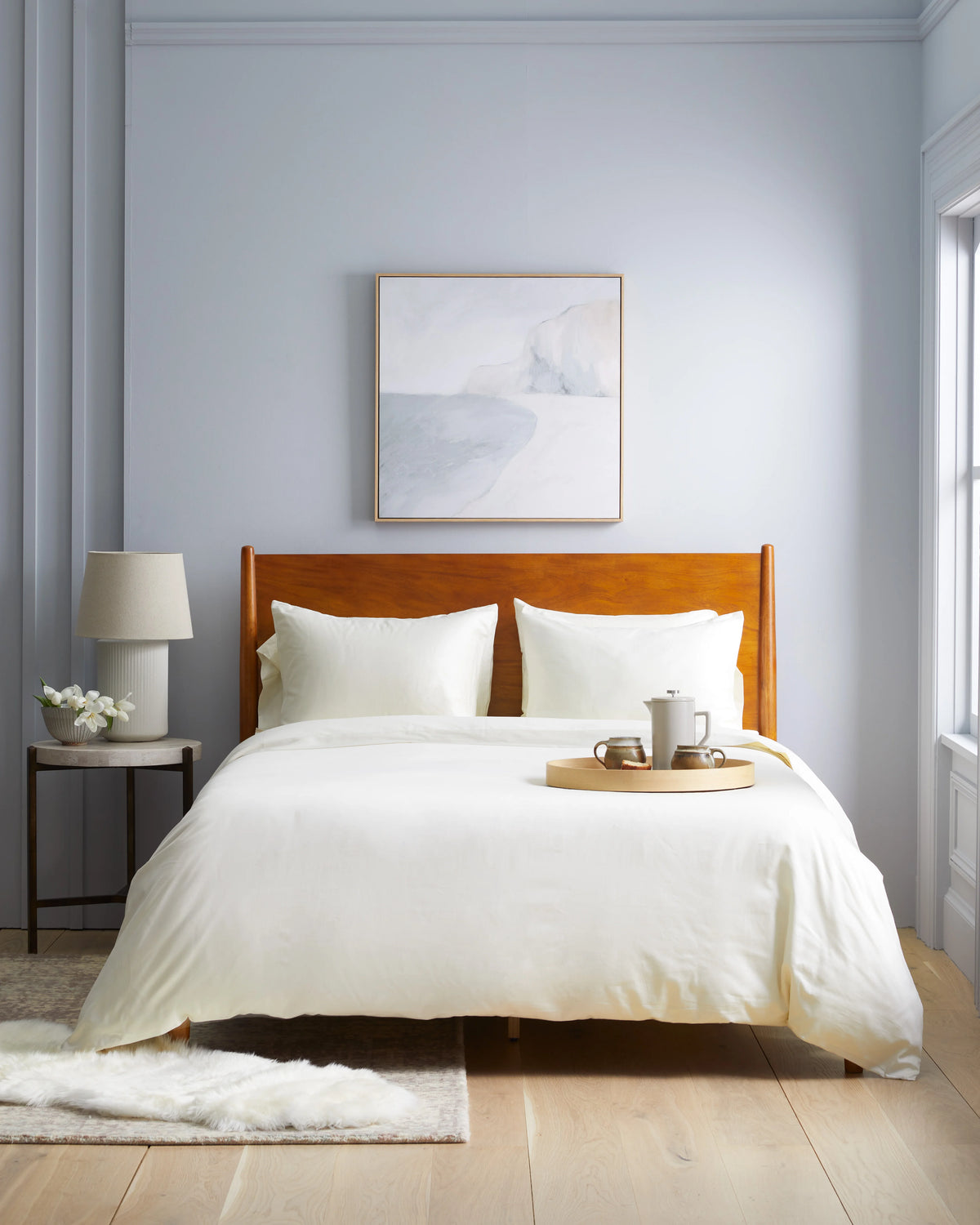 Luxury Organic Sateen Duvet Cover - Twin / Ivory