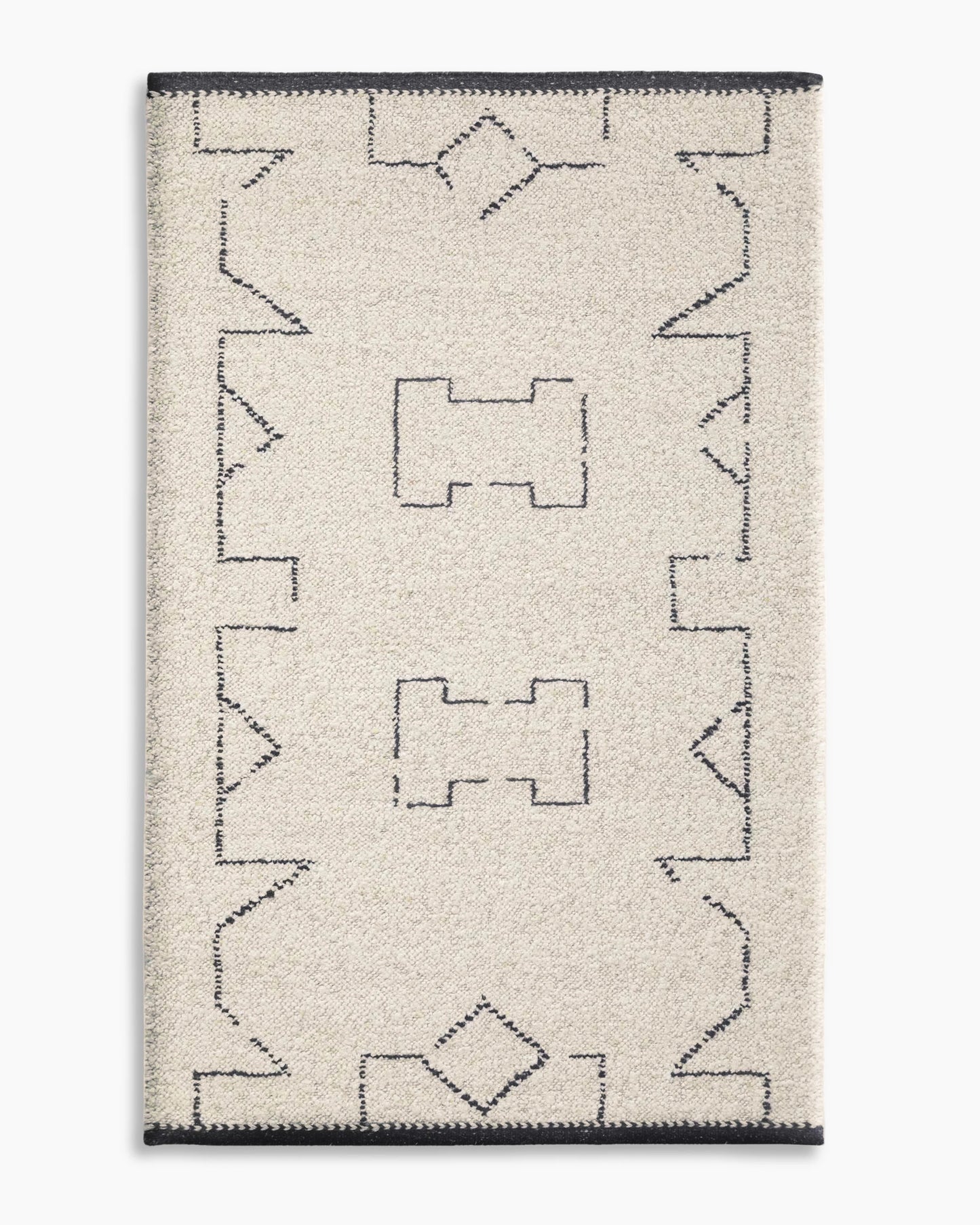 Saira Hand-Loomed Wool Rug - 5' x 8' / Charcoal
