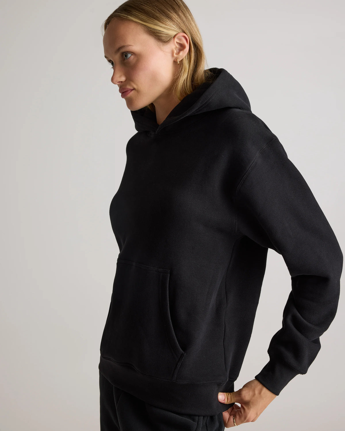 Organic Heavyweight Fleece Boyfriend Hoodie - XS / Heather Grey