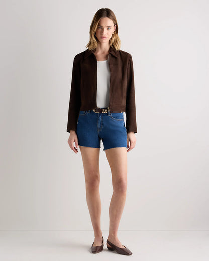 Bella Stretch Vintage Shorts - 24 / Obsidian Blue Fray