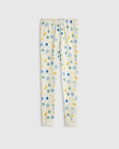 100% Organic Cotton Long Sleeve and Pant Pajama Set - 6 / Navy Stripe