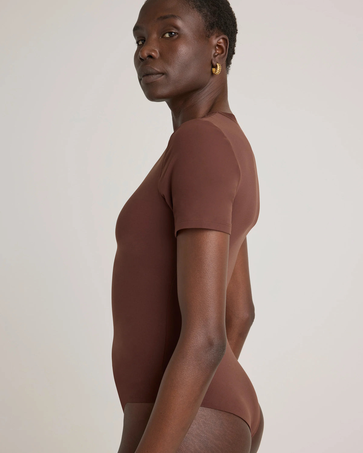 Second Skin T-Shirt Bodysuit - XS / Sand