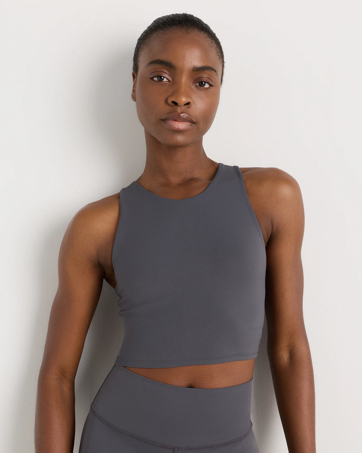 Ultra-Form High-Neck Cropped Tank - XS / Black Camo
