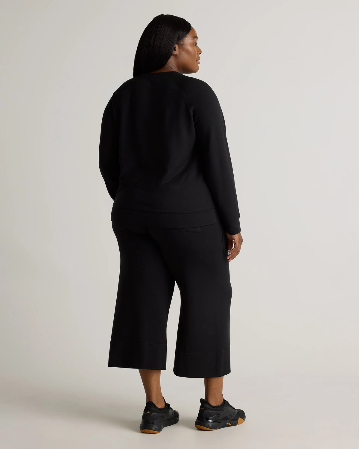 SuperSoft Fleece Cropped Wide Leg Pants - 1X / Heather Grey