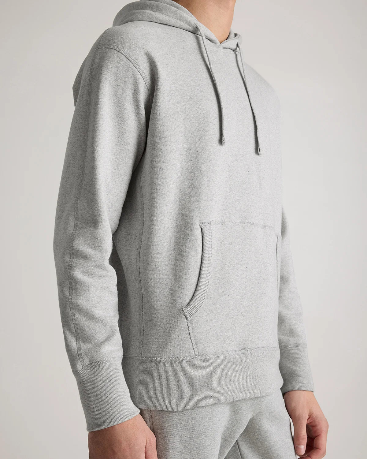 Organic Midweight French Terry Pullover Hoodie - S / Light Heather Grey