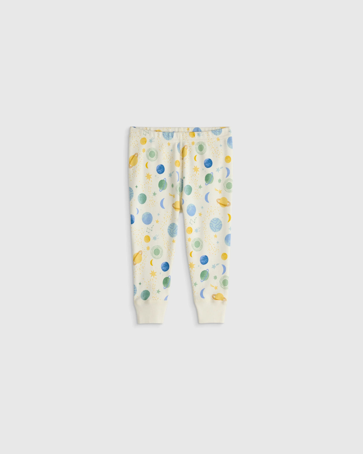 100% Organic Cotton Long Sleeve and Pant Pajama Set - 12-18M / Navy Stripe