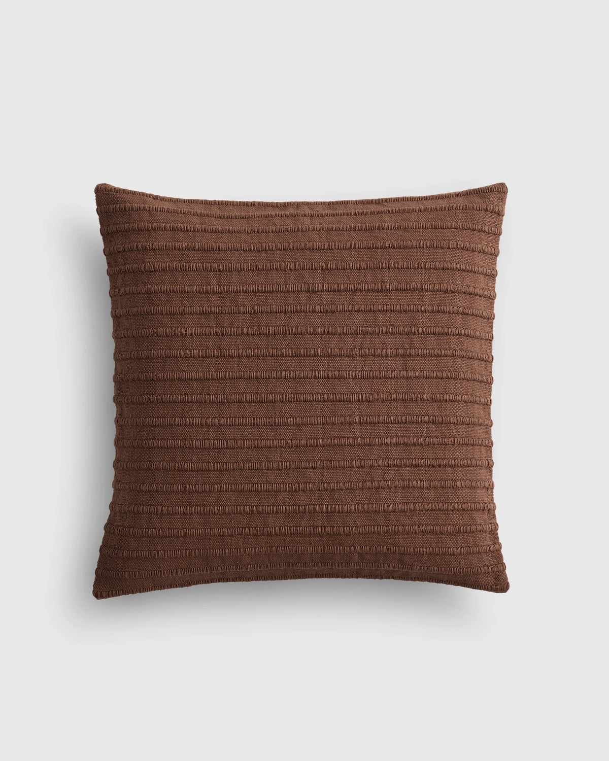 Ribbed Wool Cotton Pillow Cover - 20x20 / Red Clay