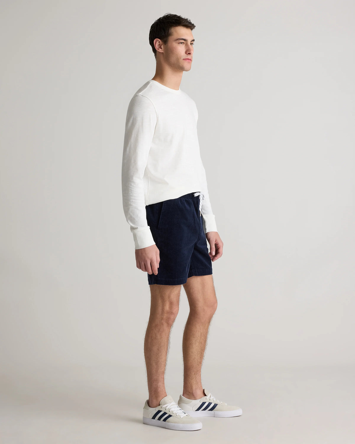 Organic Stretch Corduroy Shorts - 6" - S / Granite Grey