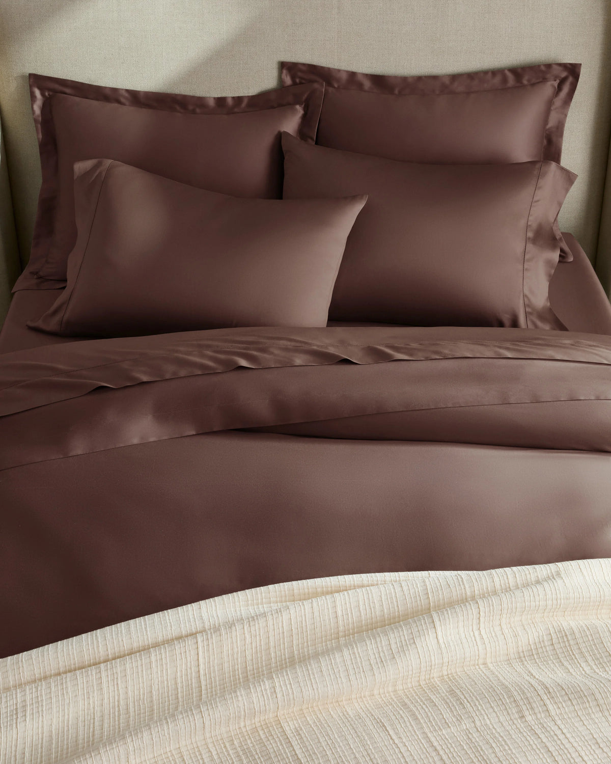 Signature Giza Cotton Sateen Euro Sham - Euro / Mineral
