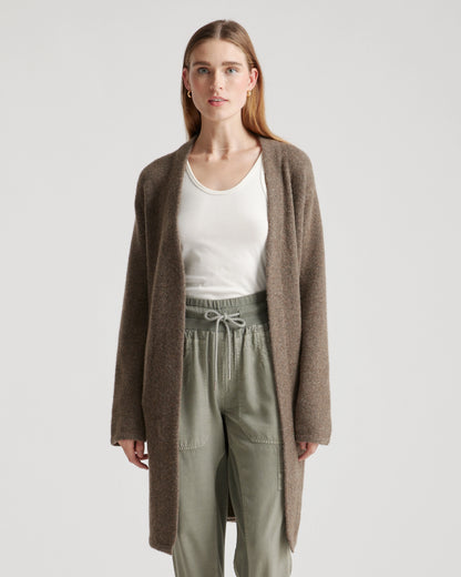Superfine Merino Wool Sweater Coat - XS / Heather Grey