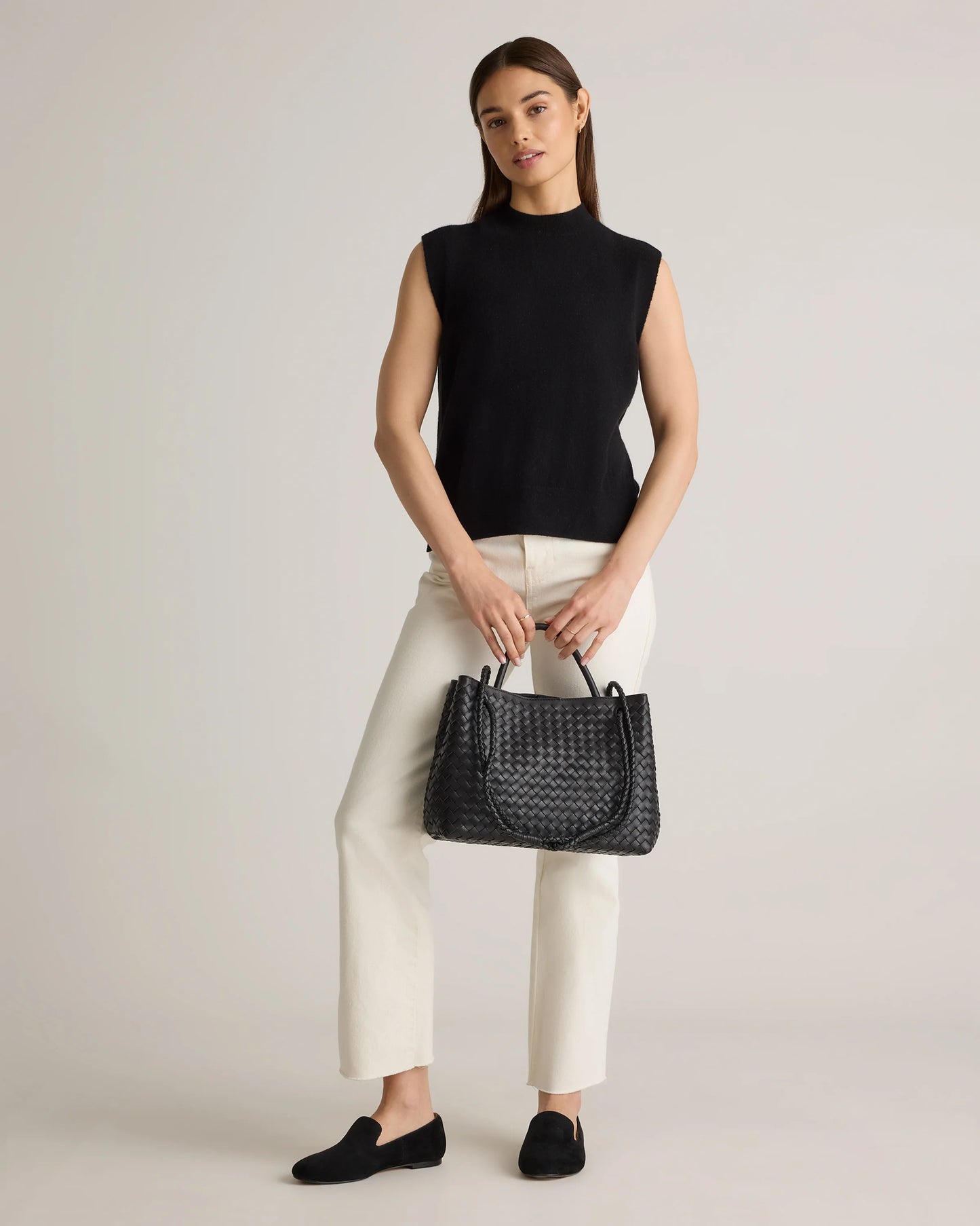 Romy Handwoven Satchel - One Size / Cognac
