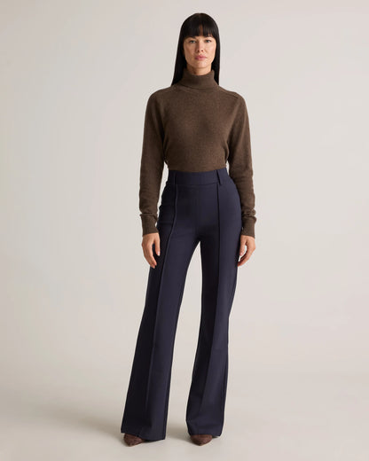 Ultra-Stretch Ponte Flare Leg Pants - XS / Espresso