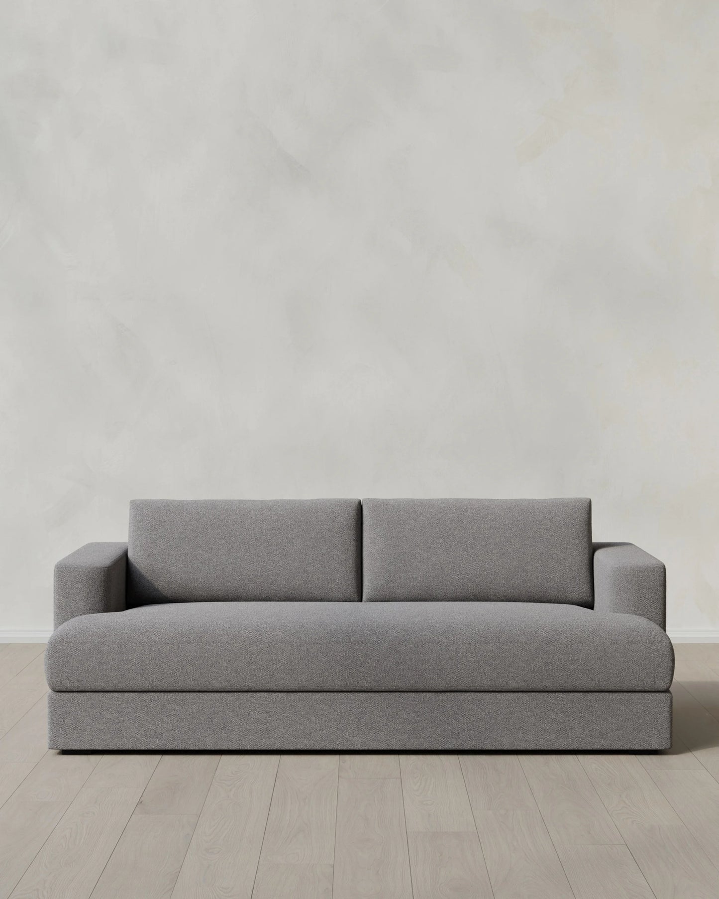 Sierra Curved Arm Sofa in Performance Basketweave - 7ft / Flax