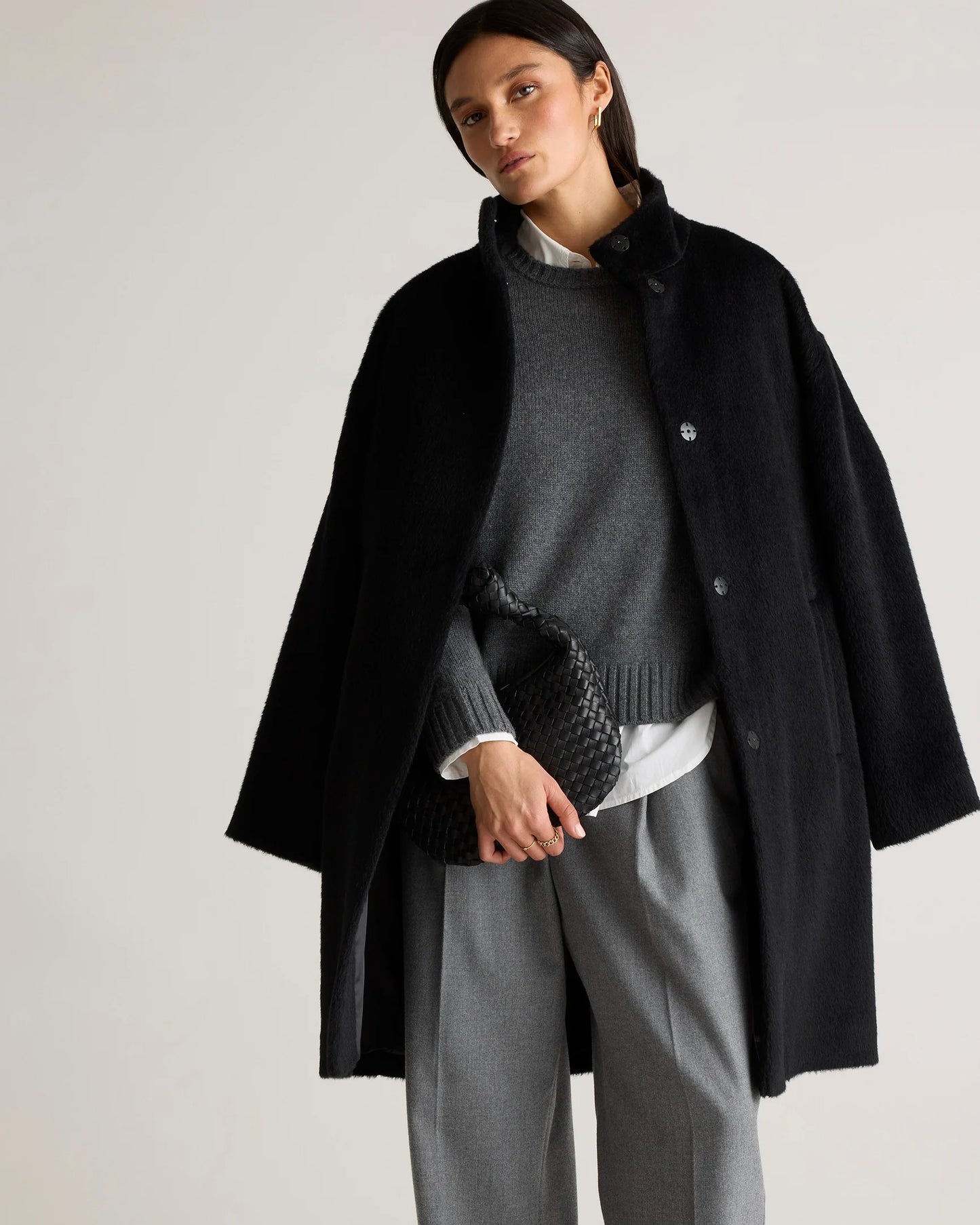 Luxe Baby Cashmere Crewneck Sweater - XS / Creamy Cortado