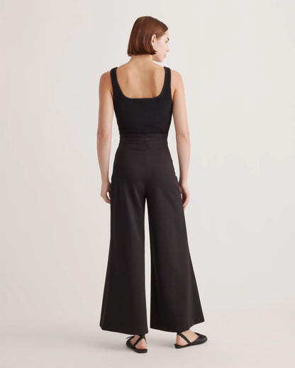 Ultra-Stretch Ponte Super Wide Leg Ankle Pants - XS / Olive