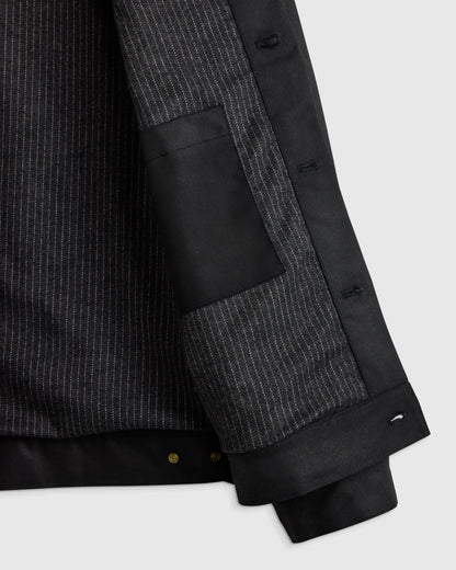 Organic Waxed Canvas Trucker Jacket - S / Black