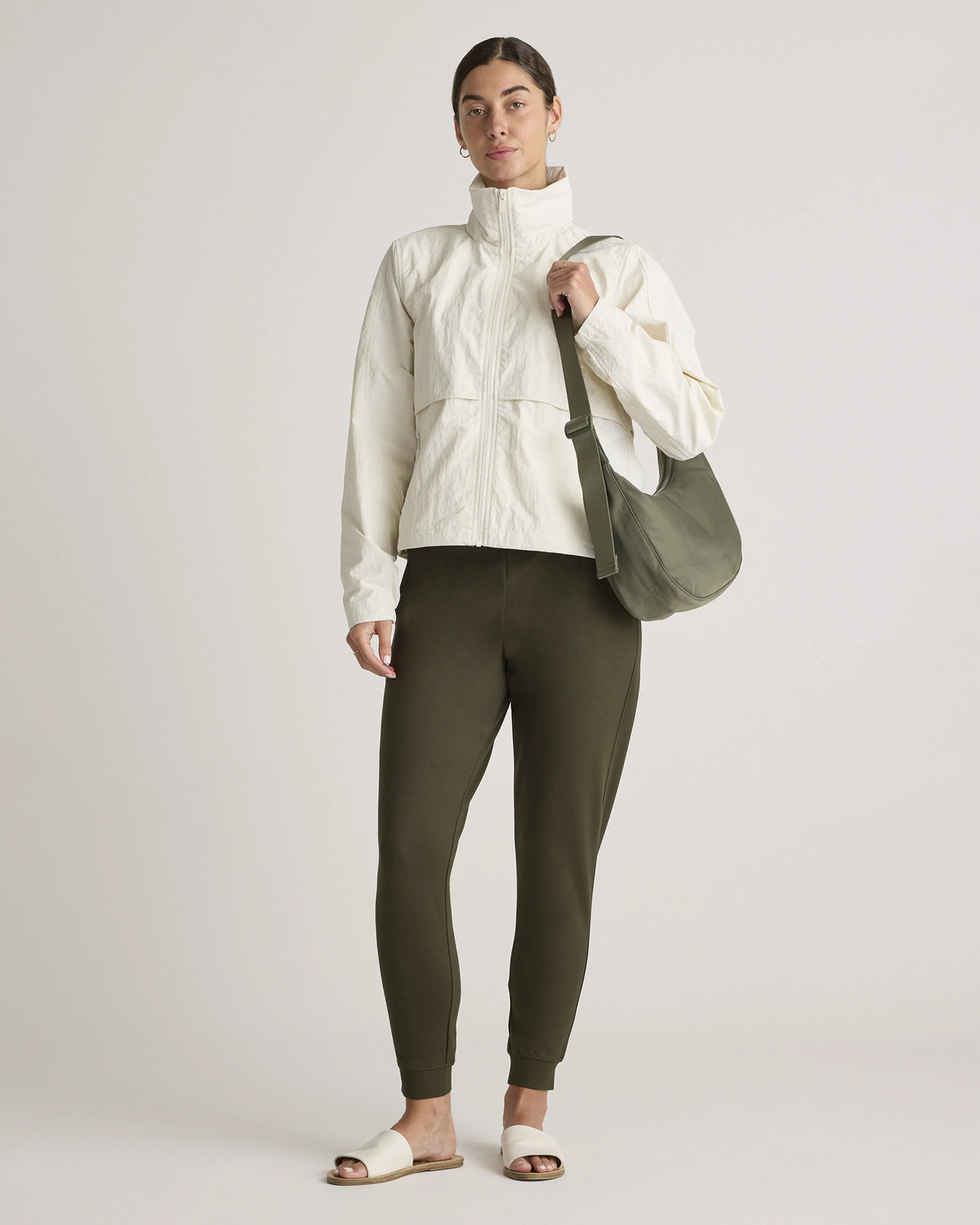 Revive Nylon Crescent Shoulder Bag - One Size / Olive