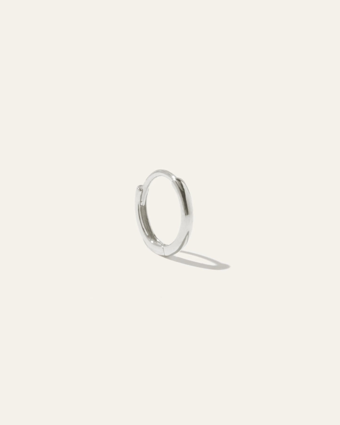 14K Gold Second Piercing Tiny Huggie - Single - One Size / Yellow Gold