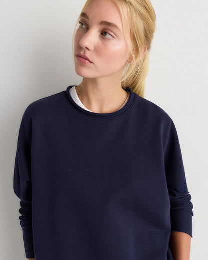 Organic French Terry Crew - XS / Ruby Red