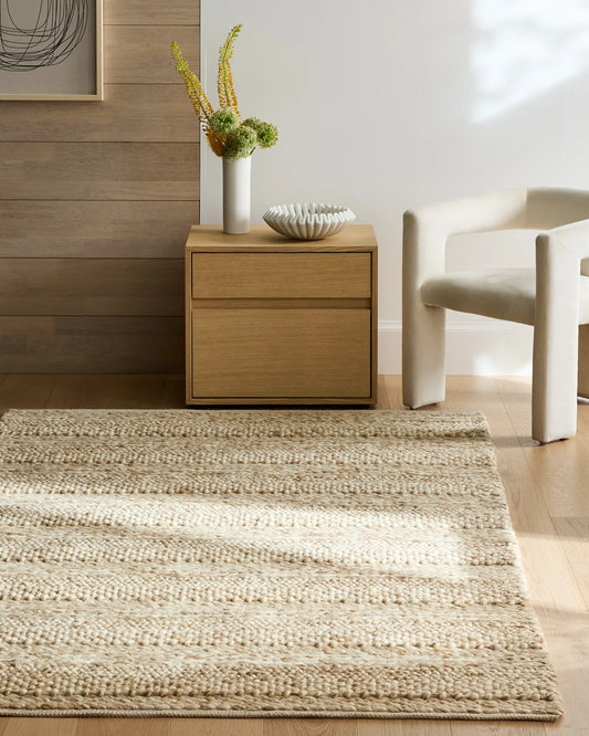 Rowan Handwoven Wool Rug - 5' x 8' / Sand
