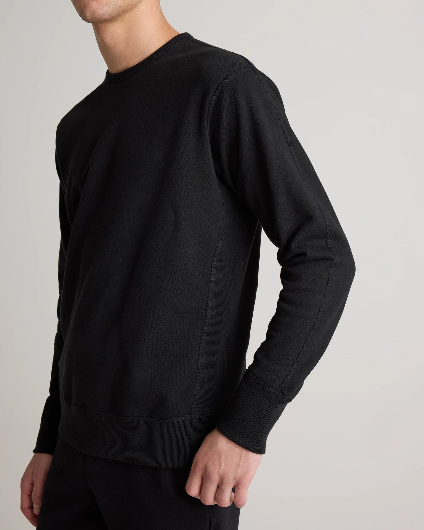 Organic Midweight French Terry Crewneck - S / Deep Navy