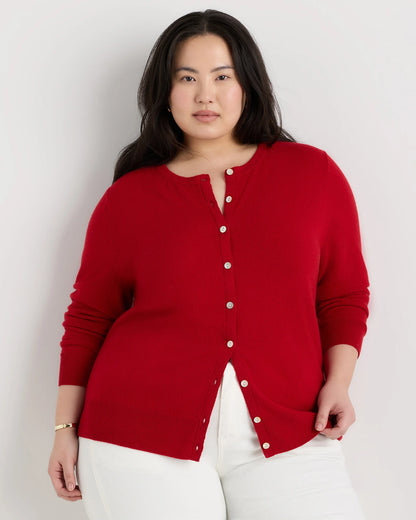 Mongolian Cashmere Cardigan Sweater - 1X / Ivory