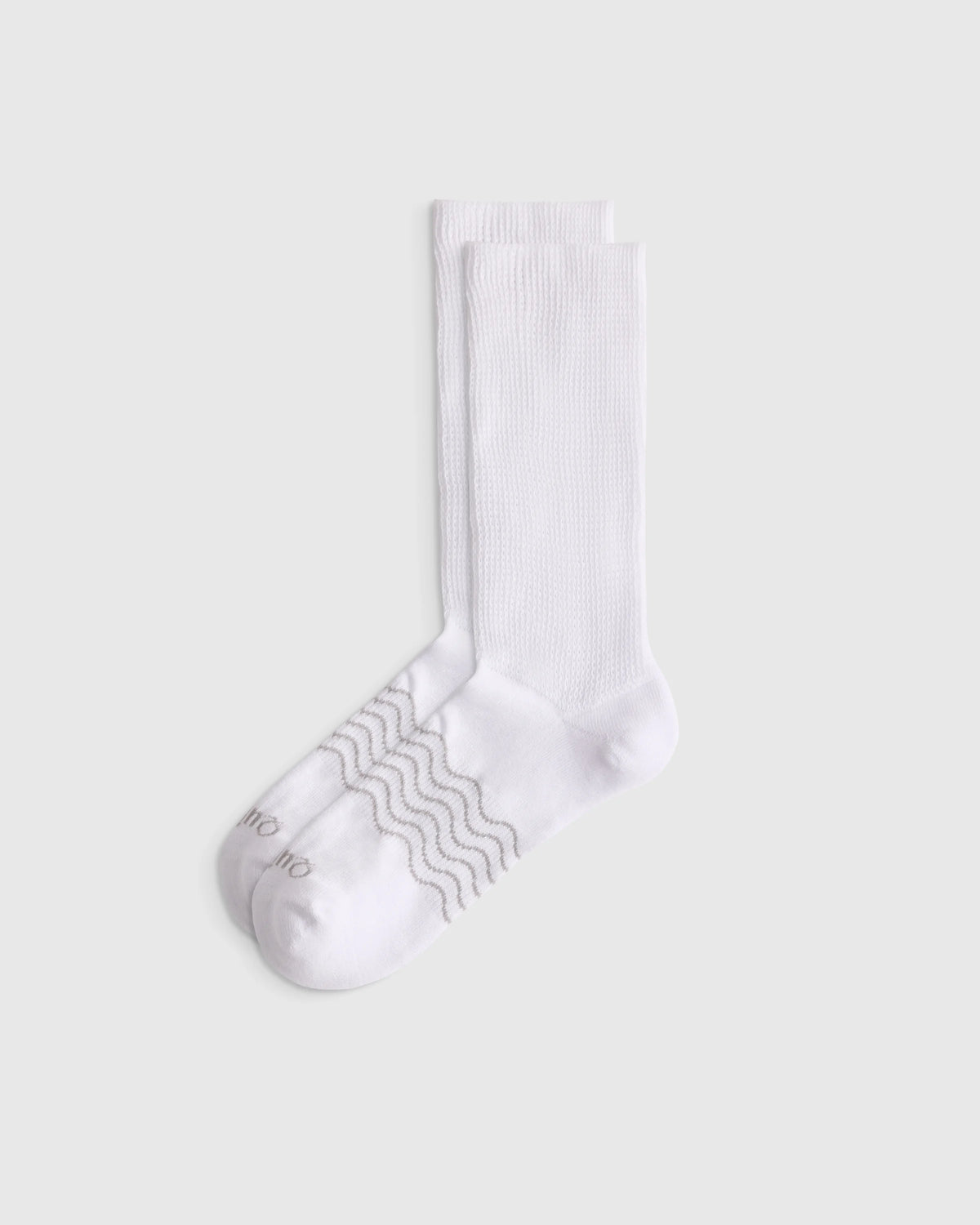 Everyday Cotton Targeted Stretch Crew Socks (4-Pack) - S / White